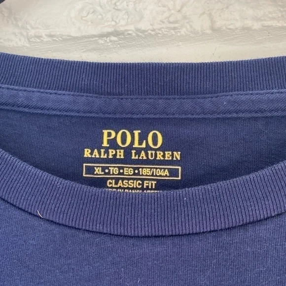 Classic Ralph Lauren Polo Logo Cotton T-shirt size XL - Picture 6 of 6